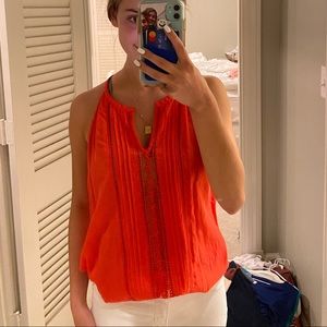 old navy orange halter tank top